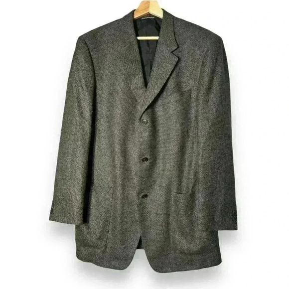 Ermenegildo Zegna Sport Coat Blazer Wool Cashmere Regular Size 42 Tan Formal VTG - Picture 1 of 13